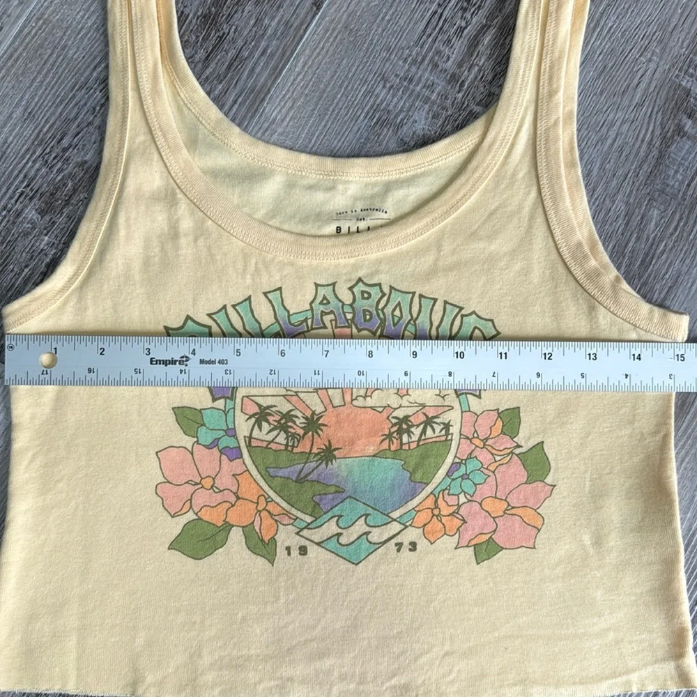 Billabong Yellow Cropped Tank Top - Picture 4 of 6